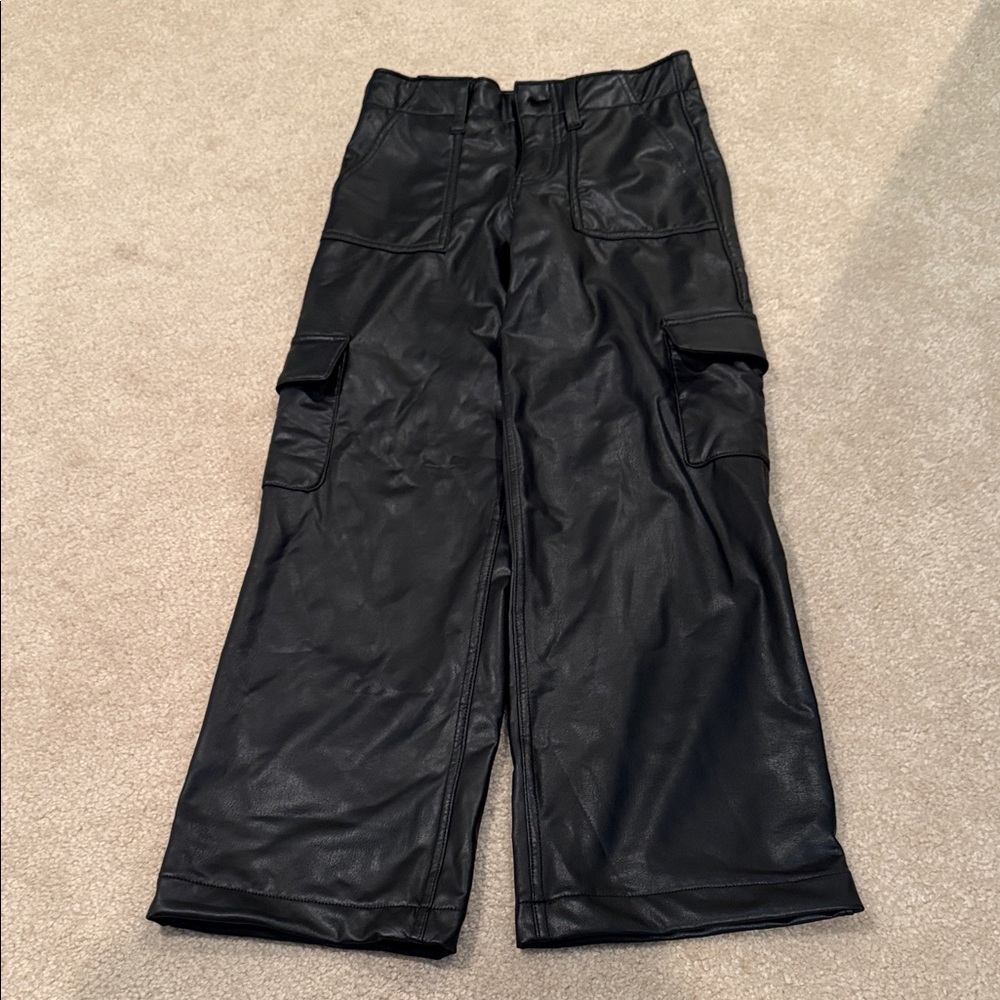 Abercrombie Kids Black High Rise Wide Leg Pants